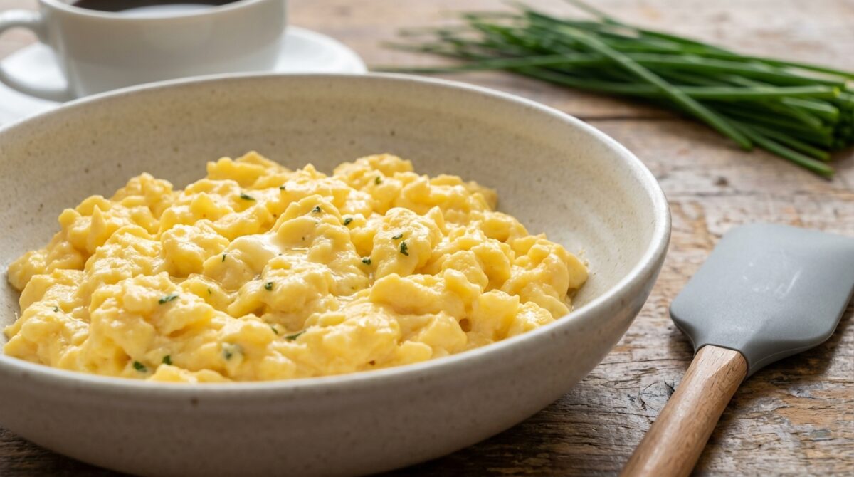 scoprite come preparare facilmente uova strapazzate soffici e deliziose con questo semplice trucco da cucina durante la cottura.