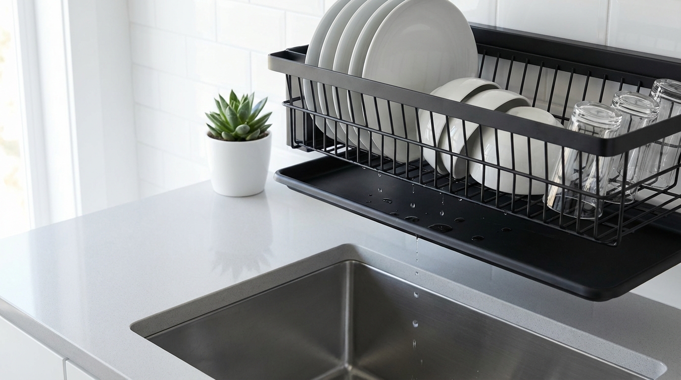 scopri la nuova tendenza in cucina che elimina la necessità dello scolapiatti nel lavandino: soluzioni eleganti, moderne e salvaspazio per organizzare al meglio i tuoi piatti.