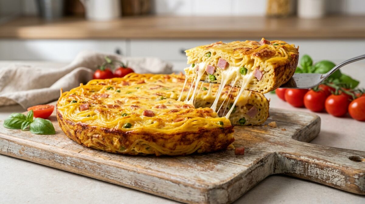 scopri come preparare una deliziosa frittata di spaghetti primavera in padella: alta, filante e pronta in pochi semplici passaggi, perfetta per un pasto veloce e saporito.