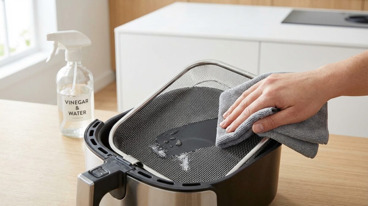 scopri il trucco di mia madre per pulire facilmente la tua friggitrice ad aria durante il pasto, rendendo la tua vita quotidiana più semplice e senza stress.