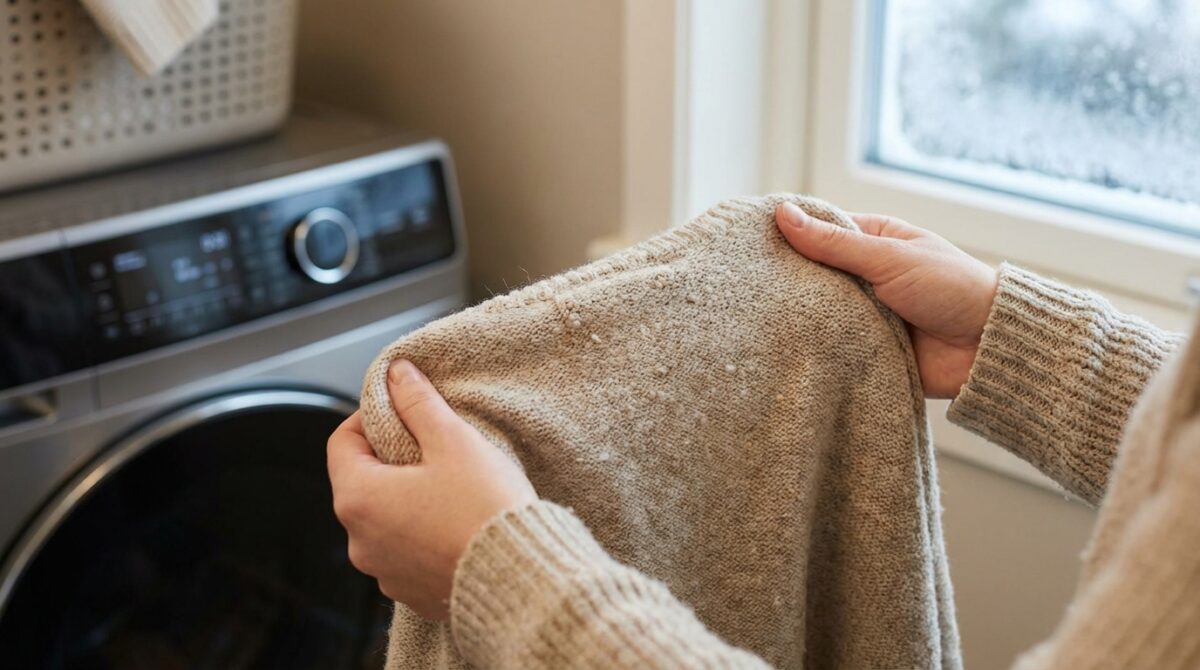 scopri il semplice gesto di 5 secondi prima del lavaggio in lavatrice che il 90% delle persone dimentica e che causa la formazione di pallini sui maglioni in inverno. proteggi i tuoi capi e mantienili come nuovi più a lungo!